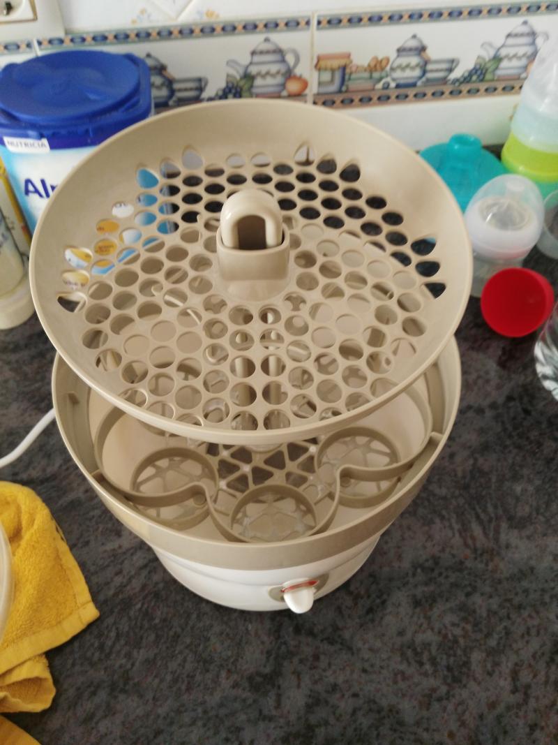 Hartig Helling 98923 Esterilizador De Biberones Hartig Helling - Para Hasta 6 Biberones, 11 Minutos, Color Blanco Esterilizador Microondas