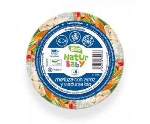 Merluza con arroz y verduras BIO