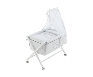 Minicuna recta, textile y velo