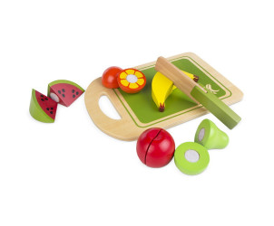 Juego de frutas, madera natural