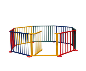 Parque infantil o barrera con puerta multicolor Baby Vivo
