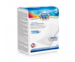 Compresas sin alas postparto