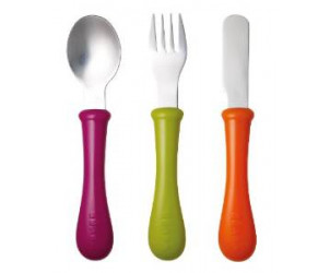 Set de 3 cubiertos infantiles en acero inoxidable