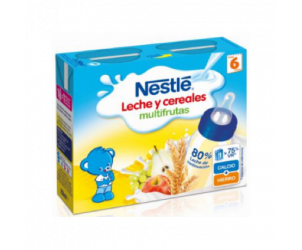 Papilla lista plátano y manzana