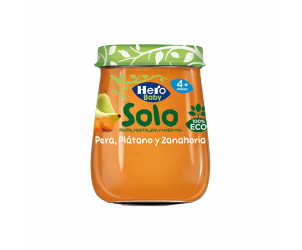 Tarrito Solo Fruta Pera, Plátano y Zanahoria