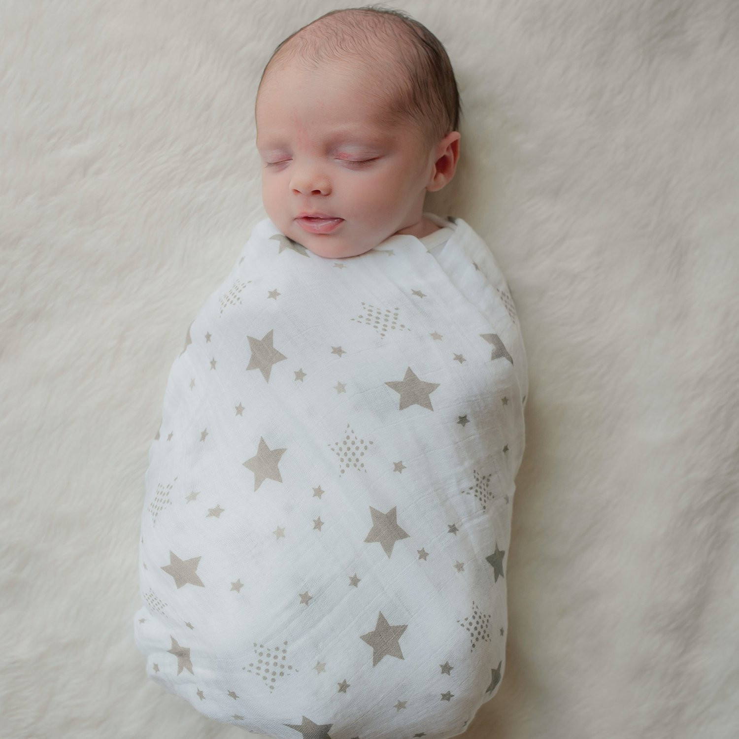 CuddleBug Mantas de muselina para bebé para niños y niñas de 0 a 3 meses,  tamaño grande, 4 pies x 4 pies, mantas de muselina de algodón para bebé