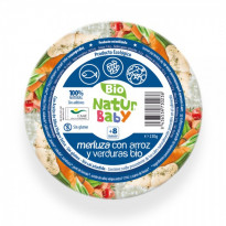 Merluza con arroz y verduras BIO