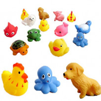 13 piezas caucho Animales Con Sonido