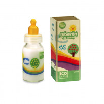 Biberón ecológico de vidrio con tetina anatómica 120ml